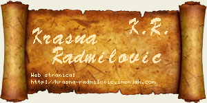 Krasna Radmilović vizit kartica
